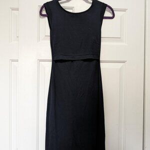 Navy blue nursing dress